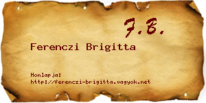 Ferenczi Brigitta névjegykártya